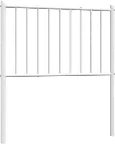 350958 vidaXL Метална резервна табла за легло, бяла, 80 см