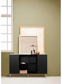 Черна модулна система от рафтове 136x69 cm Mistral Kubus - Hammel Furniture