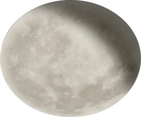 Светлосива LED детска лампа за таван с абажур от акрилно стъкло ø 40 cm Lunar – Trio