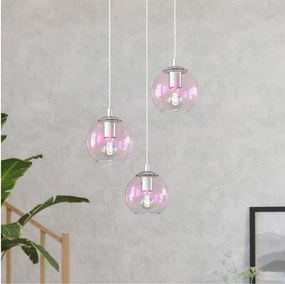 Eglo 901921 - Висящ полилей ARISCANI 3xE27/60W/230V, лъскав хром