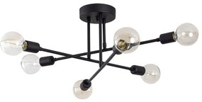 Черно осветително тяло за таван 64x64 cm Flower – Opviq lights