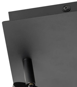 Интелигентен баня прожектор черен квадратен IP44 с 2 Wifi GU10 - Ducha