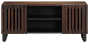 377438 vidaXL ТВ шкаф, кафяв, 105x34x46 см, масивно мангово дърво