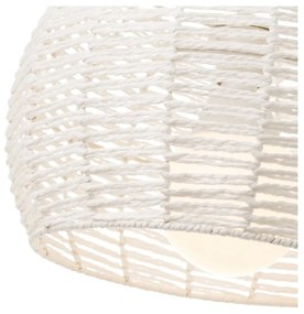 Бяла лампа за таван с бамбуков абажур ø 35 cm - Casa Selección