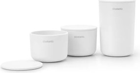 Комплект за съхранение на принадлежности Brabantia ReNew 1004129, 3 части, Меко дъно против пързаляне, Бял