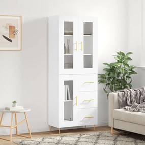 Sonata H Висок шкаф, бял, 69,5x34x180 см, инженерно дърво