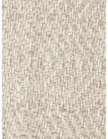 Ръчно изработена пътека със смес от вълна в цвят слонова кост 80x200 cm Majoli – Elle Decoration