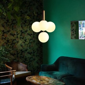 Висяща лампа в златист цвят, височина 120 cm Musa - SULION