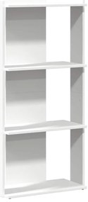 860265 vidaXL Библиотека 3 рафта бяла 60x30x120 см инженерно дърво