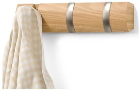 Стенна закачалка от масивна топола в естествен цвят Flip – Umbra