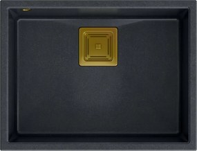 гранитна мивка DAVID 50 Black Metallic