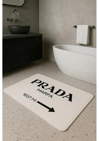 Бели кадифени килими за баня в комплект 2 бр. 60x100 cm Prada – Mila Home