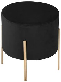 Табуретка atmosphera Living, Кадифе - Черен