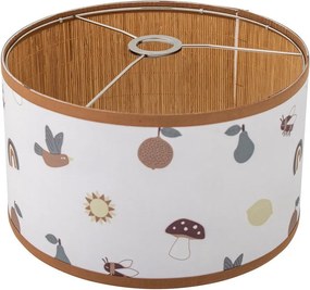 Бял/кафяв детски абажур с текстилен абажур ø 34 cm Agnes – Bloomingville Mini