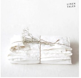 Бял чаршаф със смес от лен 230x270 cm – Linen Tales