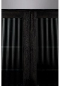 Черна дъбова стойка за вино за 20 бутилки, 89x181 cm Travis - Zuiver