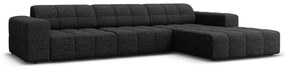 Антрацитен ъглов диван (десен ъгъл) Chicago - Cosmopolitan Design