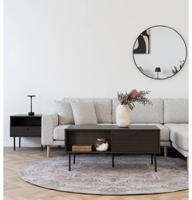 Тъмнокафява масичка за кафе от декор от дъб 50x100 cm Kyoto – House Nordic