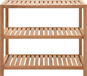 247606 vidaXL Стелаж за баня, орехово дърво масив, 65x40x55 cм