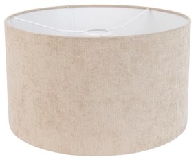Текстилен абажур светлокафяв кръгъл 35/35/20