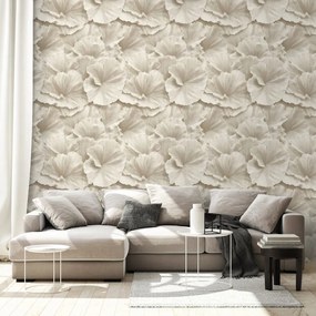 Тапет – Бежови цветя в нежен стил