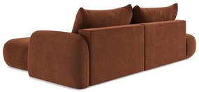 Теракотен сгъваем ъглов диван (десен ъгъл) Hale – Makamii