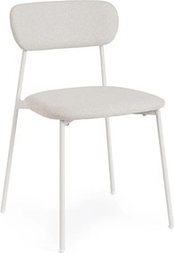 Бял тапициран трапезен стол Inka – Yes Everyday