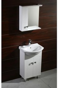 Долен шкаф за баня ICP 5050S "СПЕНСЪР", PVC, бял, с умивалник, 50x42x85см