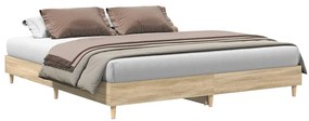 3329032 vidaXL Рамка за легло без матрак сонома дъб 160x200 см инженерно дърво