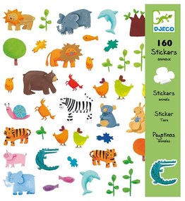 Djeco - Стикери Animals 160 бр. ST1 DJ08841G