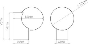 Бяла/естественa стенна лампа ø 12 cm Solum – Sollux