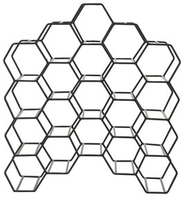 Черна метална стойка за вино за 12 бутилки Salbris - Light &amp; Living