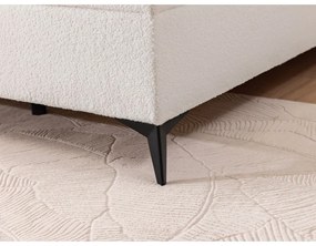 Бяло боксспринг легло 180x200 cm с място за съхранение Ornes – Ropez