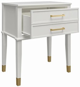 Бяло нощно шкафче Westerleigh – CosmoLiving by Cosmopolitan