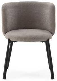 Сиви тапицирани трапезни столове в комплект 2 бр. Ginny – MOME