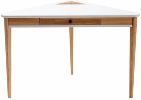 Бяла ъглова работна маса Ashme - Ragaba