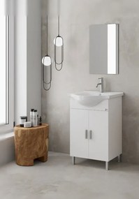 Комплект за баня Drop Luna 65 slim-Бял