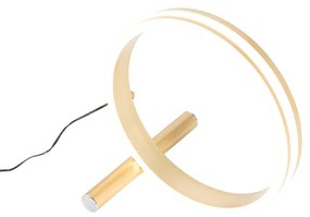 Дизайнерска настолна лампа месинг с LED 3-степенна димируема - Navara