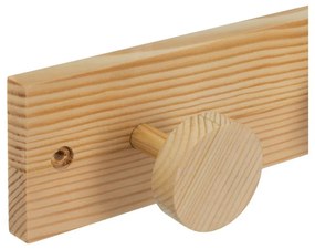 Стенна закачалка от масивен бор в естествен цвят 40 cm Anillos – Casa Selección