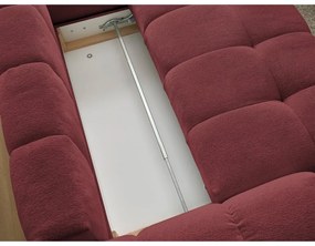 Бордо шенилов сгъваем/с място за съхранение ъглов диван (десен ъгъл/L форма) Everest – Bobochic Paris