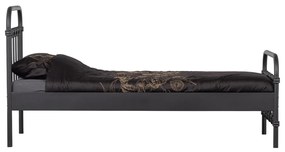 Черно единично легло с решетка 90x200 cm Moos - WOOOD