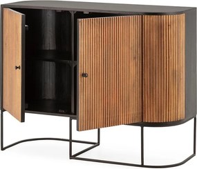 Скрин от масивно манго в естествен цвят 110x90x40 cm Curve – MOME
