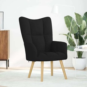 4016769 vidaXL Релакс стол, черен, текстил