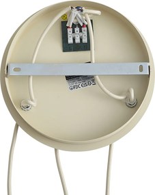 Скандинавска висяща лампа бежова с бяло стъкло кръгла 3 светлини - Wisp