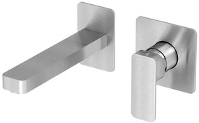 Кран за мивка стена Eurorama Quadra 2 дупки-Inox