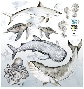 Комплект детски стикери за стена Happy Ocean - Dekornik