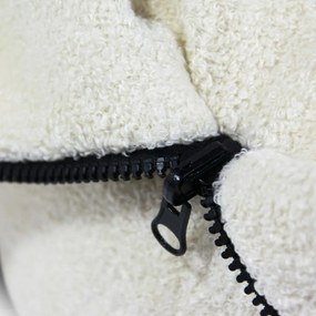 Кафяв детски пуф от букле Cocoon 80 – SLOWDOWN