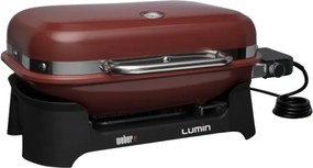 Електрическо барбекю Weber Lumin Compact WB91040979DL, 2200W, 315C MAX, Емайлирани с порцелан чугунени скари, Червен