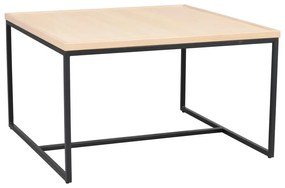 Масичка за кафе с дъбова дървена плоскост в естествен цвят ø 80 cm Deerfield – Rowico