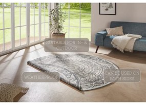 Сив и кремав килим за открито, ø 200 cm Siruma - NORTHRUGS